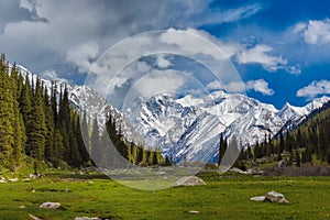 Landscape with mountains, Kyrgyzstan