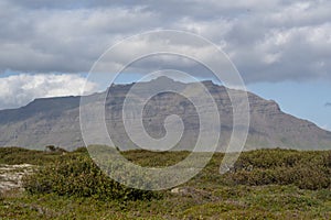 Landscape of mountains near Eldborg crater near Borgarnes South Iceland photo