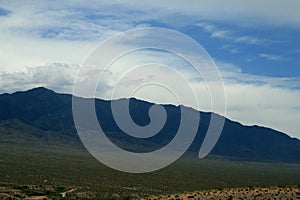 Landscape mountains in Nevada/ Blue hill