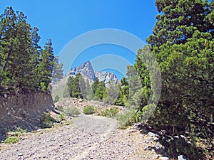 Landscape of mountains and praire in Los Andes photo