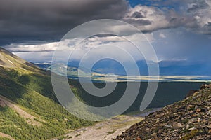 Landscape with mountains. Republic Altay