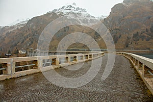 Landscape with mountains and road