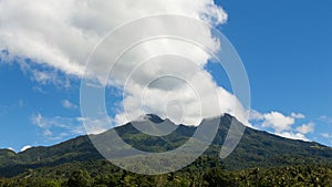 Landscape of mountains and sky.Timelaps