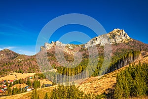 Landscape with mountains at springtime