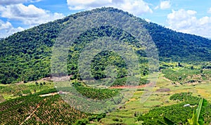 Landscape of mountains and valley