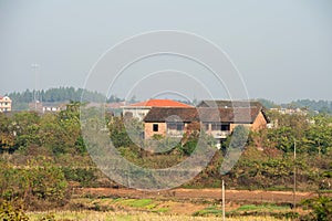 The landscape Of mountaint village in Hunan