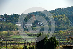 The landscape Of mountaint village in Hunan