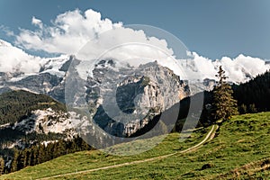 Landscape with mountings in Switzerland