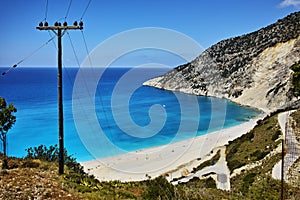 Landscape of Myrtos beach, Kefalonia, Ionian islands