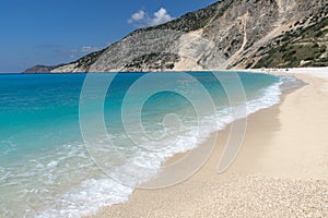 Landscape of Myrtos beach, Kefalonia, Ionian islands, Greece