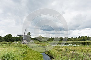 Landscape at Nationaal Park de Weerribben in summer