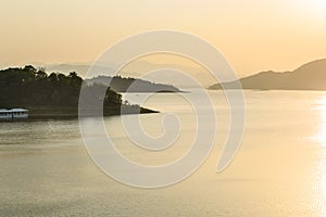 Landscape Natrue and a water at Kaeng Krachan Dam.