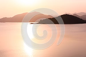 Landscape Natrue and a water at Kaeng Krachan Dam.