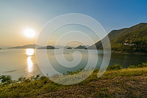 Landscape Natrue and a water at Kaeng Krachan Dam.