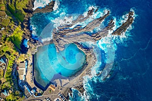 Landscape with natural pool in Cais do Seixal, Madeira island