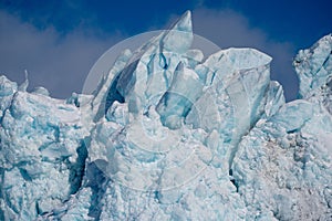 Landscape nature of the glacier mountain of Spitsbergen Longyearbyen Svalbard arctic winter polar sunshine day