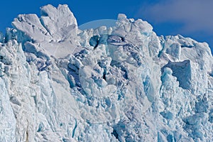 Landscape nature of the glacier mountain of Spitsbergen Longyearbyen Svalbard arctic winter polar sunshine day