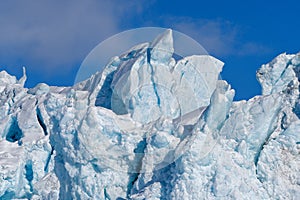 Landscape nature of the glacier mountain of Spitsbergen Longyearbyen Svalbard arctic winter polar sunshine day