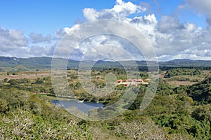 Landscape near archaeological site of Chinkultic in Chiapas