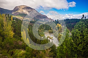 Landscape near Coyhaique, Aisen Region, South Road Carretera Austral, Patagonia, Chile. forest