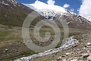 Landscape near the Khardung Pass, Ladakh, India photo