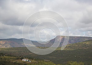 Landscape near Maqwathini at the Eastern Cape of South Africa