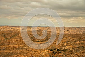 Landscape near Matmata in the south of Tunisia