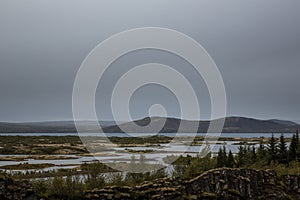 Landscape near the MÃ½vatn lake in the north of Iceland