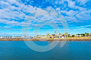 Landscape near the port of Denarau, Nadi - Fiji. Copy space for text