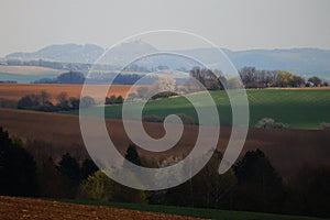 Landscape near Rybky village, Zahorie region in Slovakia