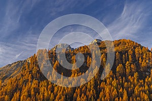 Landscape near Sella di Razzo and Sella di Rioda pass, Carnic Alps, Friuli-Venezia Giulia, Italy photo