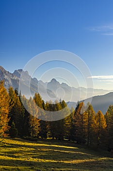 Landscape near Sella di Razzo and Sella di Rioda pass, Carnic Alps, Friuli-Venezia Giulia, Italy