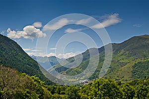 Landscape near sort on the Pyrenees of Spain