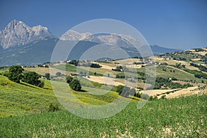 Landscape near Teramo Abruzzi at summer