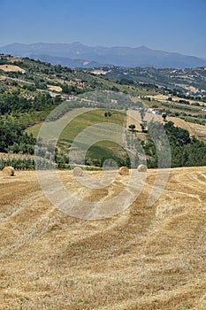 Landscape near Teramo Abruzzi at summer