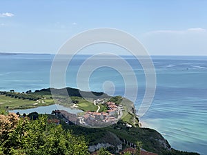 Landscape near Thracian cliffs, Kaliakra cape visible