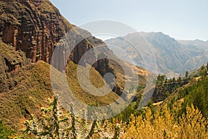 Landscape near the Urubamba valley, cusco, peru photo