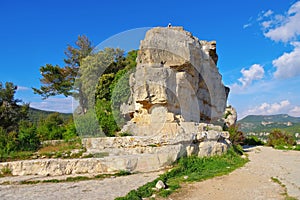 Landscape near village Siurana in Catalonia mountains