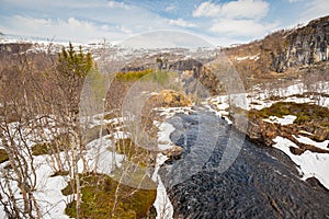 Landscape near Voringfossen waterfall