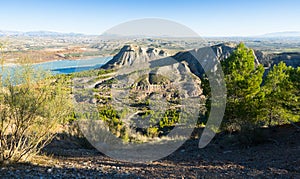 Landscape with Negratin reservoir near Baza