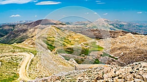 Landscape of Nemrut Dagi National Park in Turkey