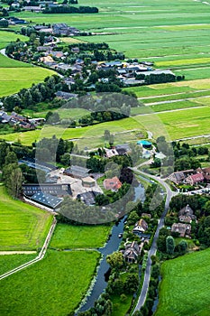 Landscape of the Netherlands, living near a river