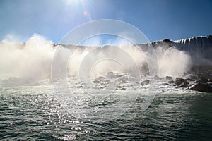 Landscape Niagara falls From maid of the mist boat