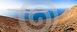 Landscape of north-east shore of Lanzarote, Spain