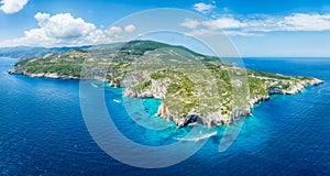 Landscape with northwest coast of Zakynthos, Greece