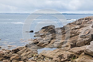 Landscape of ocean Bretagne France