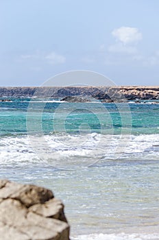 Landscape of ocean coast on the island