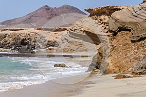 Landscape of ocean coast on the island