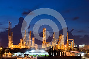 Landscape of oil refinery industry or petroleum industry with oi