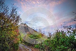 Deva citadel at the sunset